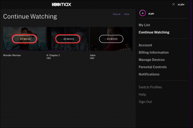 How To Clear Continue Watching in HBO Max