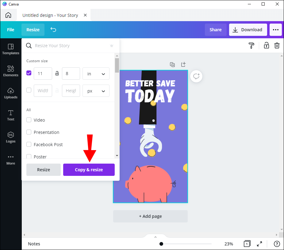 How To Change to Landscape in Canva