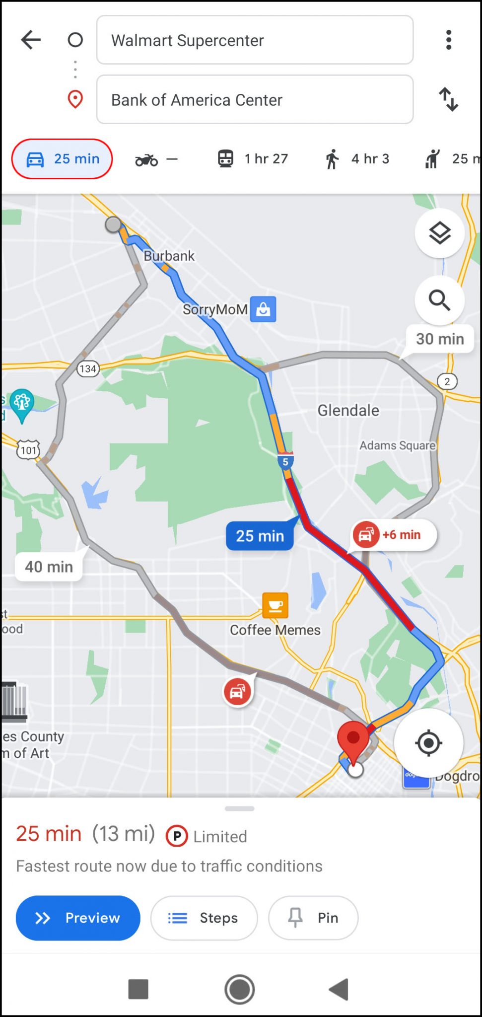 How to Change Google Maps From Walking to Driving [and Vice Versa]