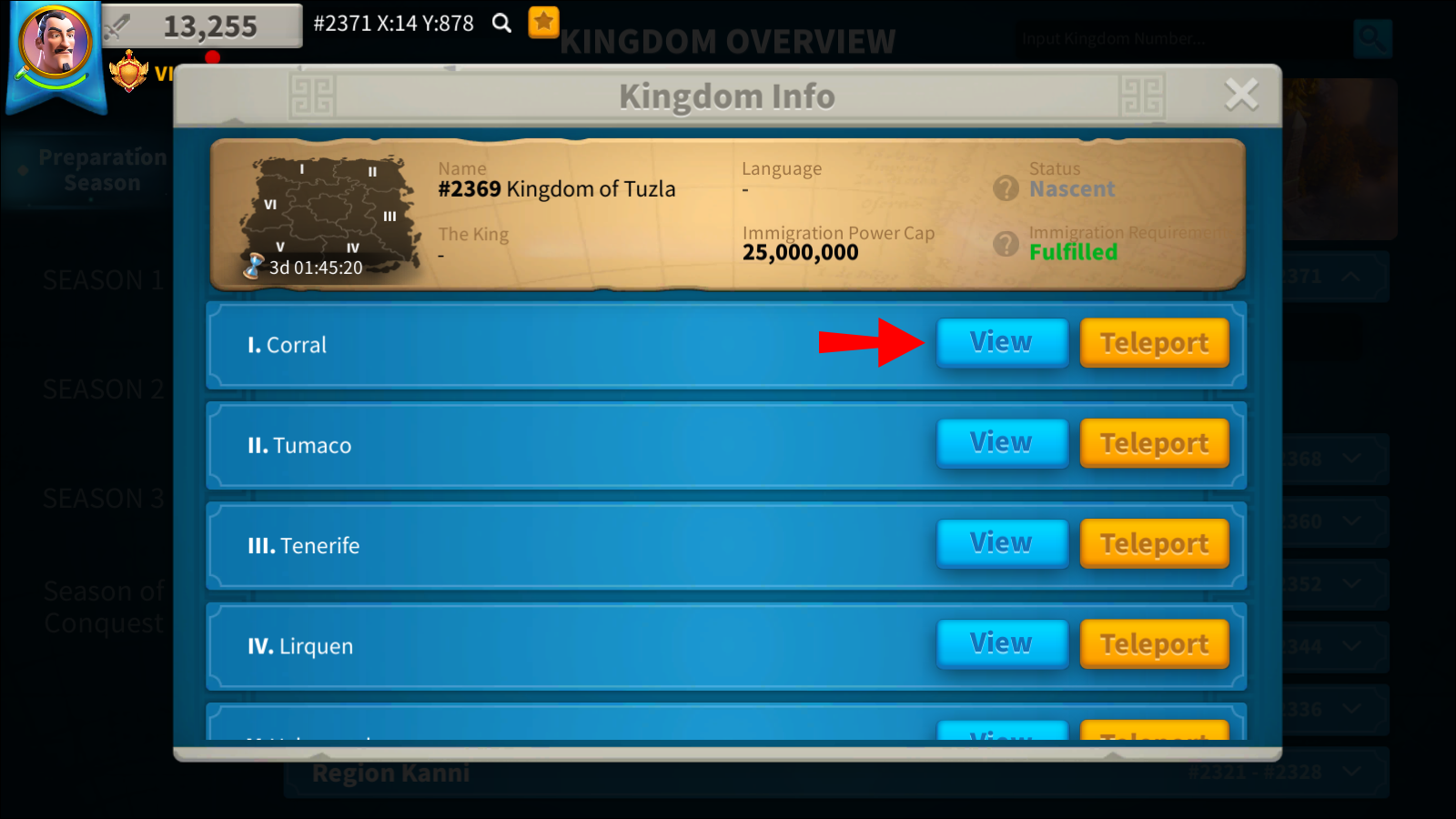 Kingdoms delete account rise of 