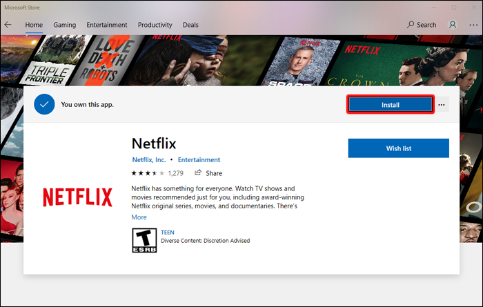 Netflix - Microsoft Apps