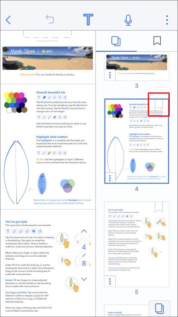 How to Add a Bookmark in Notability