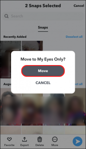 How to Get My Eyes Only on Snapchat