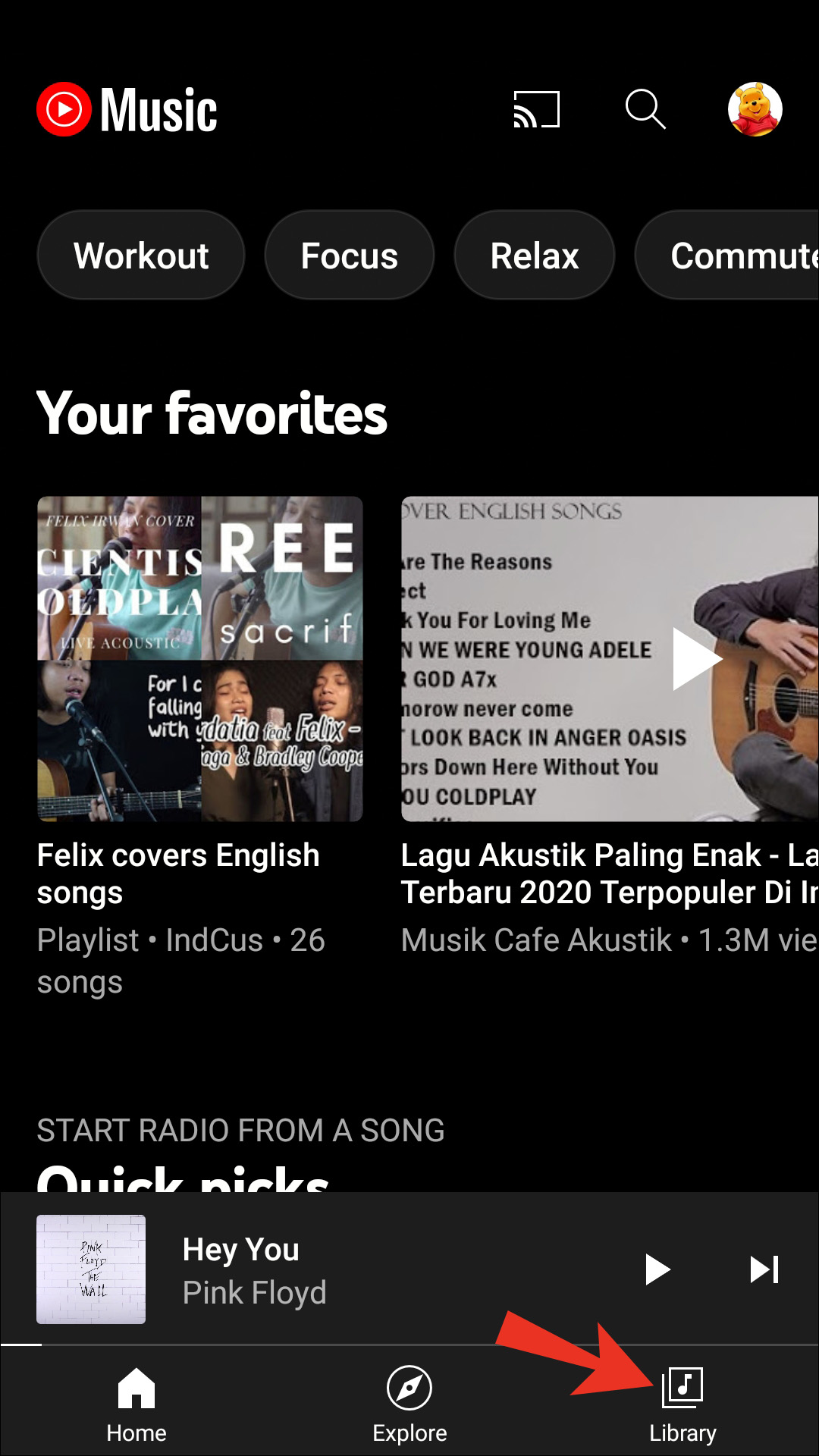 How to Add or Remove Songs from the Library in YouTube Music