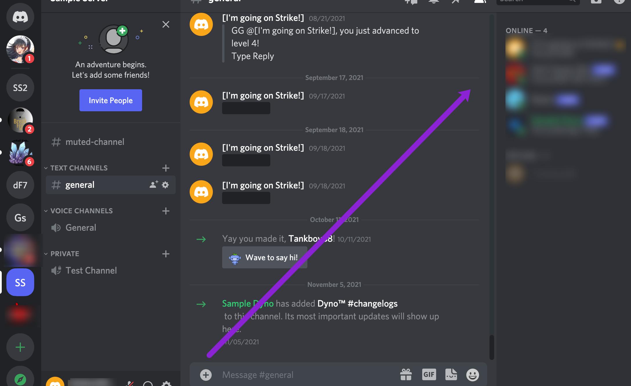 Discord how to put chat back