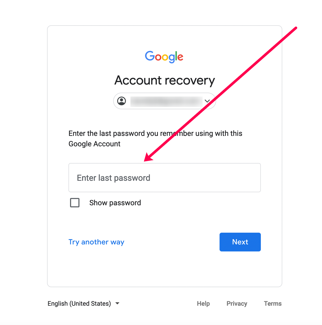 I can't login with the password I made, and the recovery email