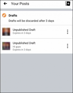 How to Find Facebook Drafts