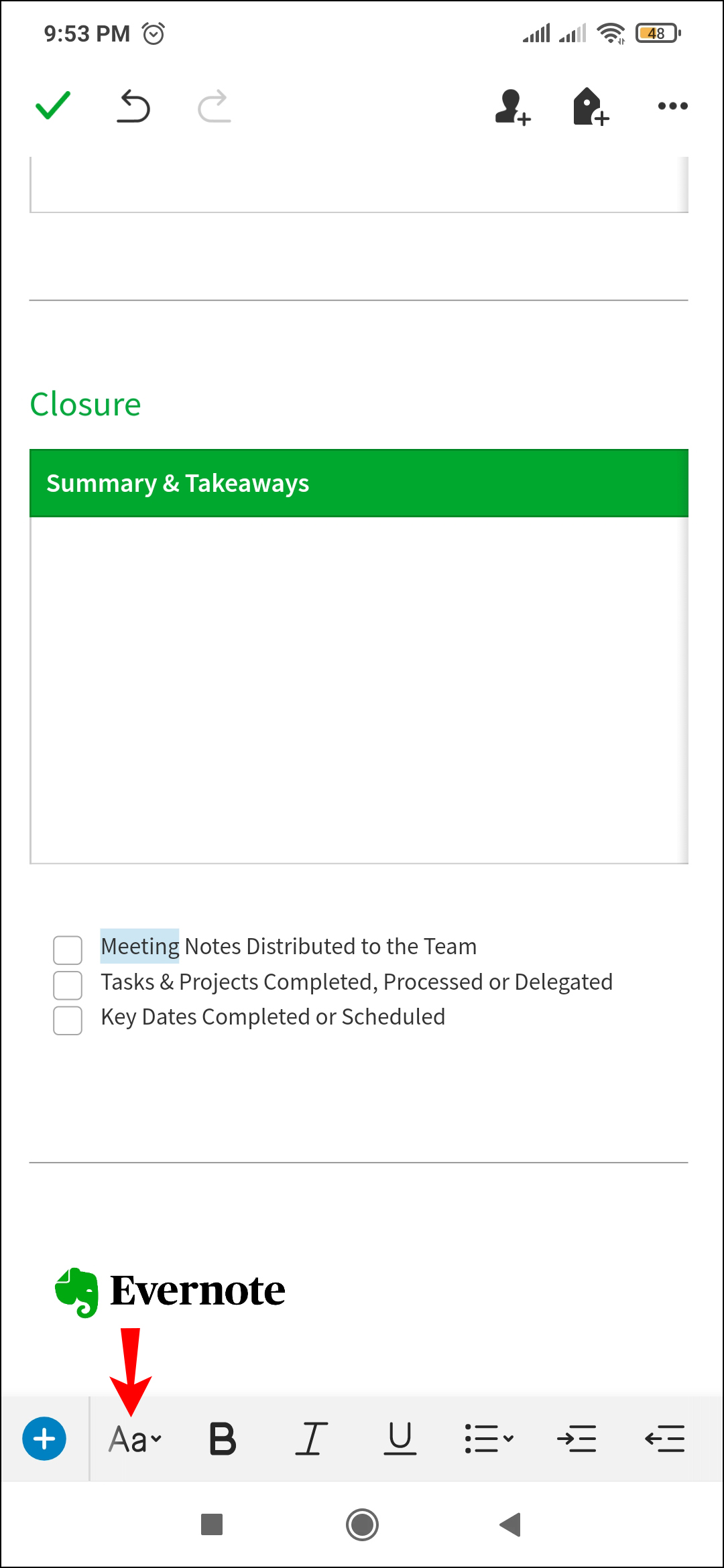 evernote change default font evernote change default font