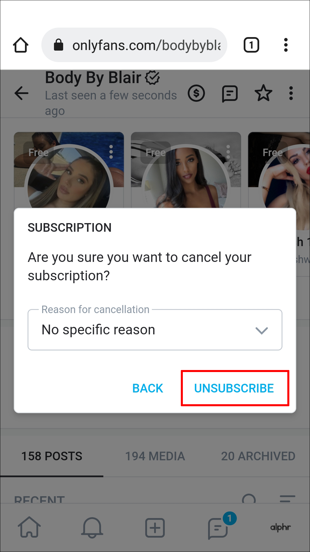 Can you unsubscribe from onlyfans