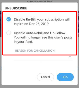 Unsubscribe only fans