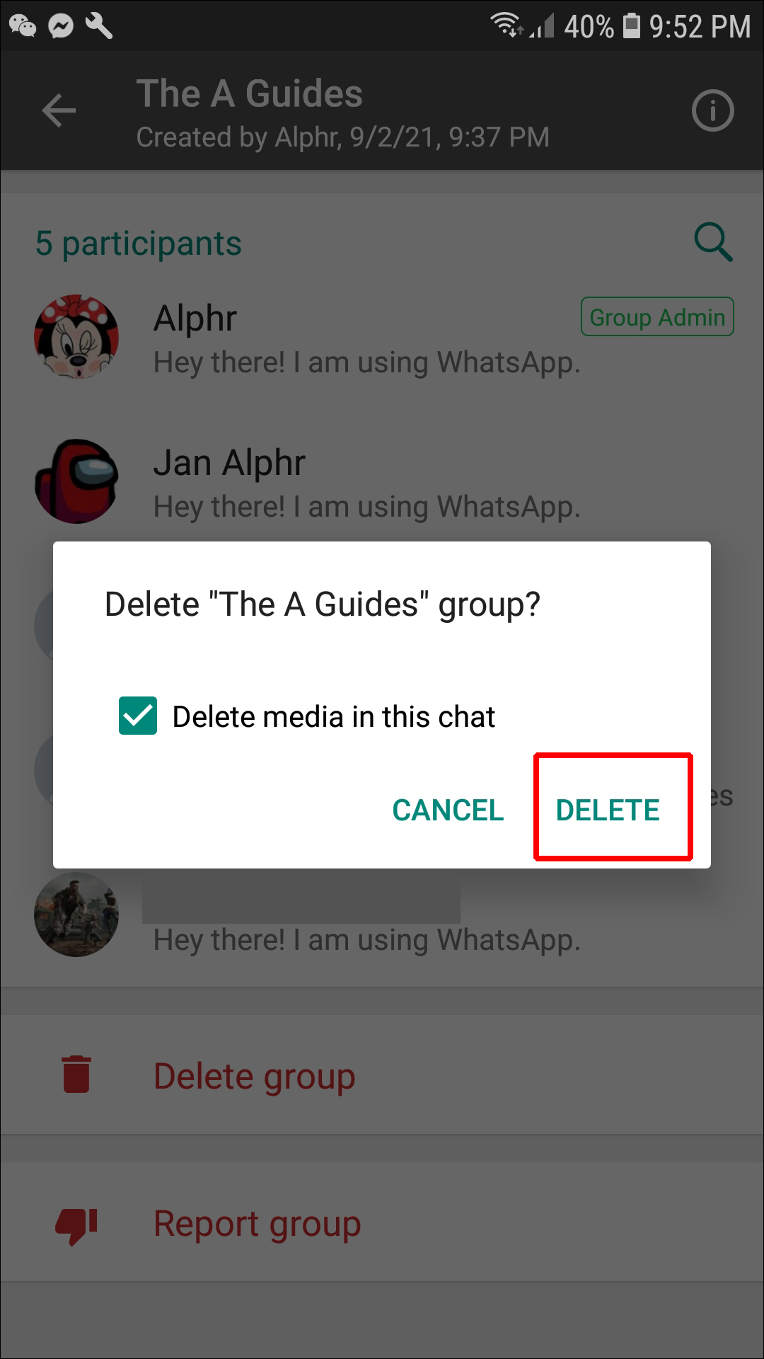 How to Delete a Group in WhatsApp