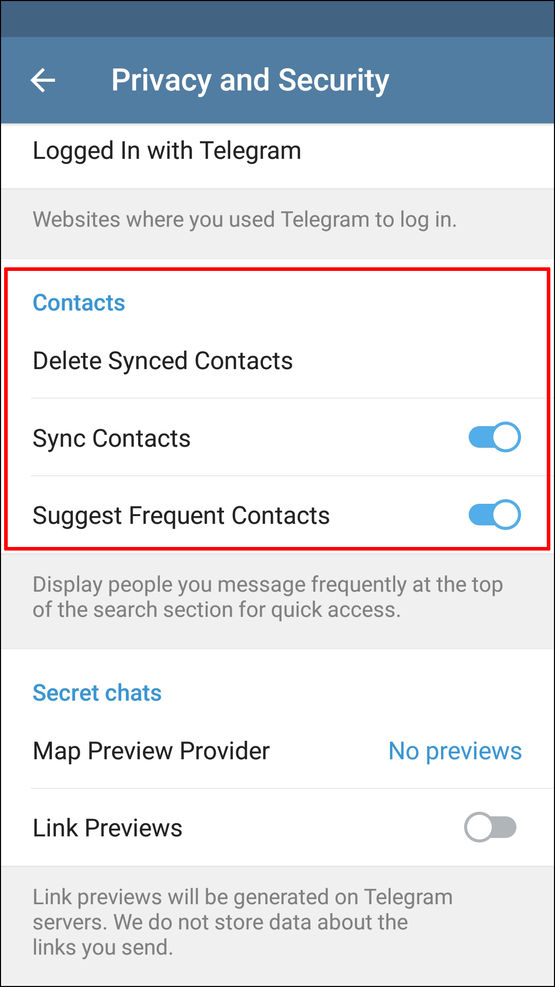 How to Delete a Contact in Telegram
