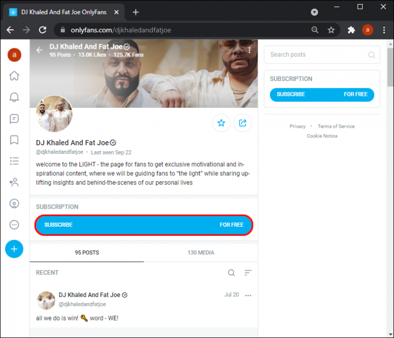 How to Subscribe to an OnlyFans Account