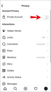 How To Make an Instagram Account Private