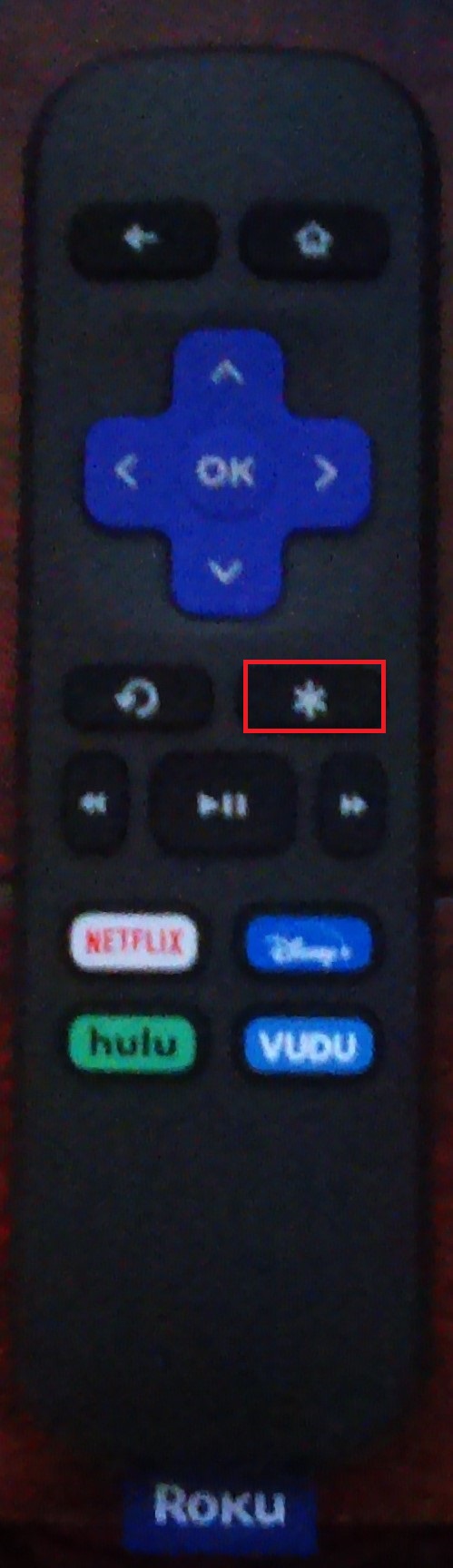 Roku Remote - Asterisk Button