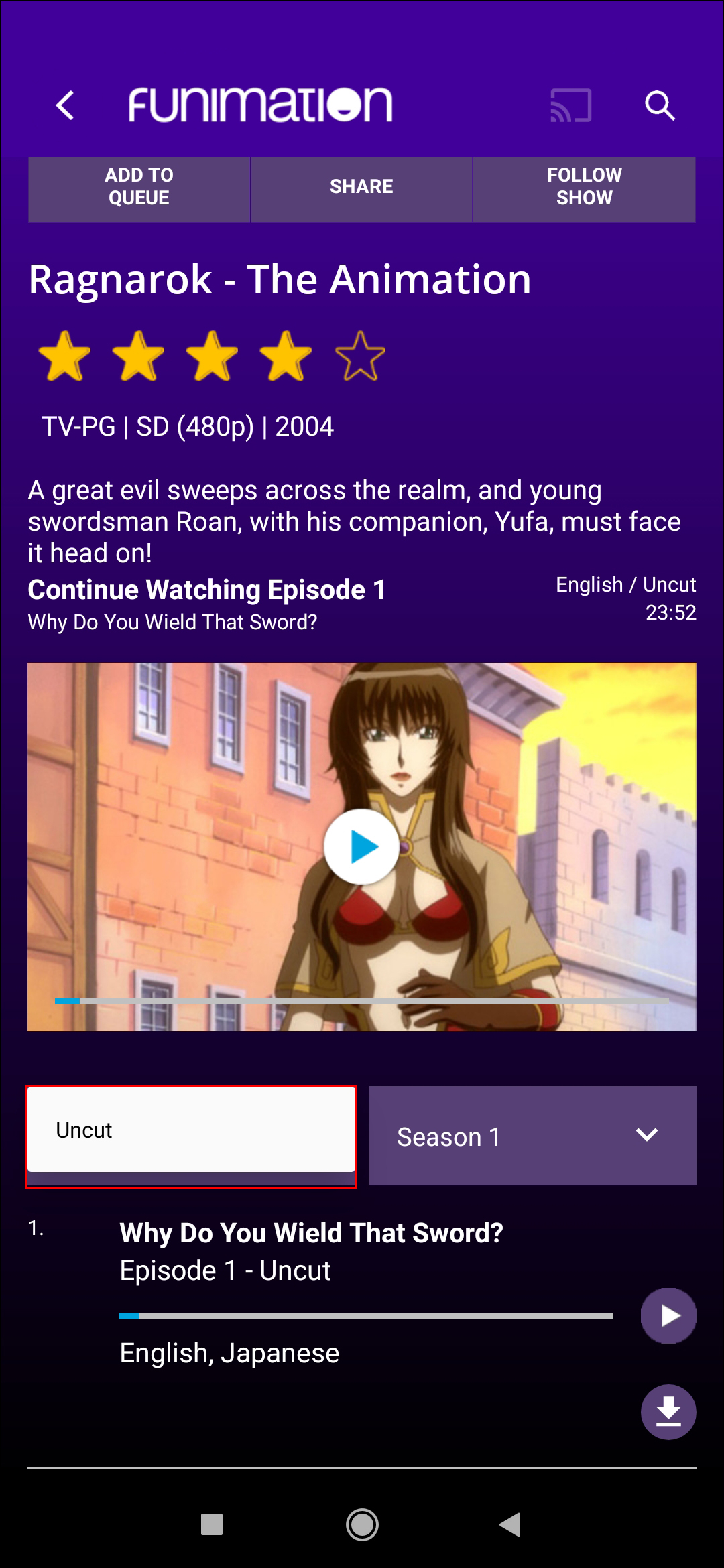 How to Clear Continue Watching in Funimation