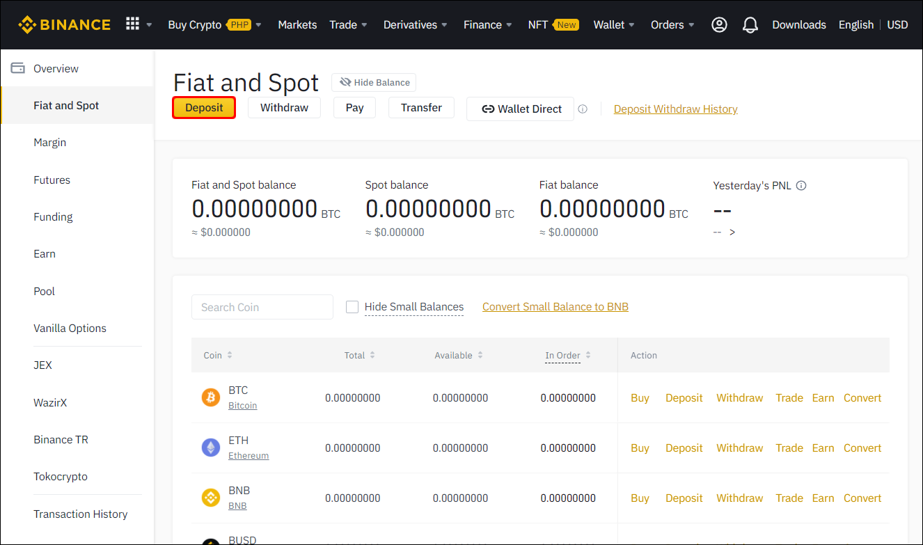 How to Make a Deposit in Binance