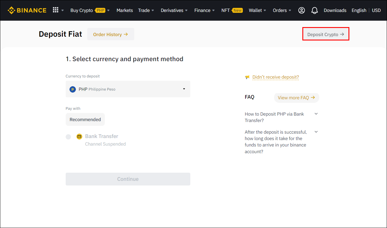 How to Make a Deposit in Binance