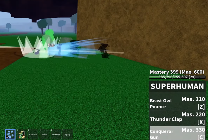 Best Ice + Superhuman One Shot Combo』Bounty Hunt l Roblox, Blox fruits  update 16