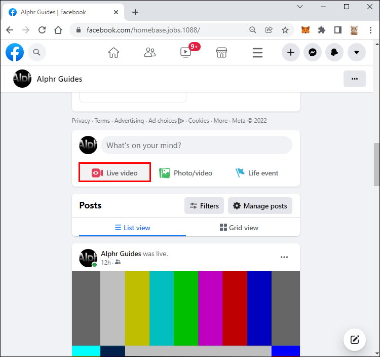 Start livestreaming on Facebook