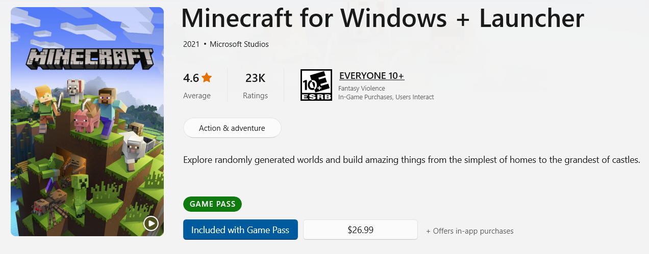 Minecraft for Windows