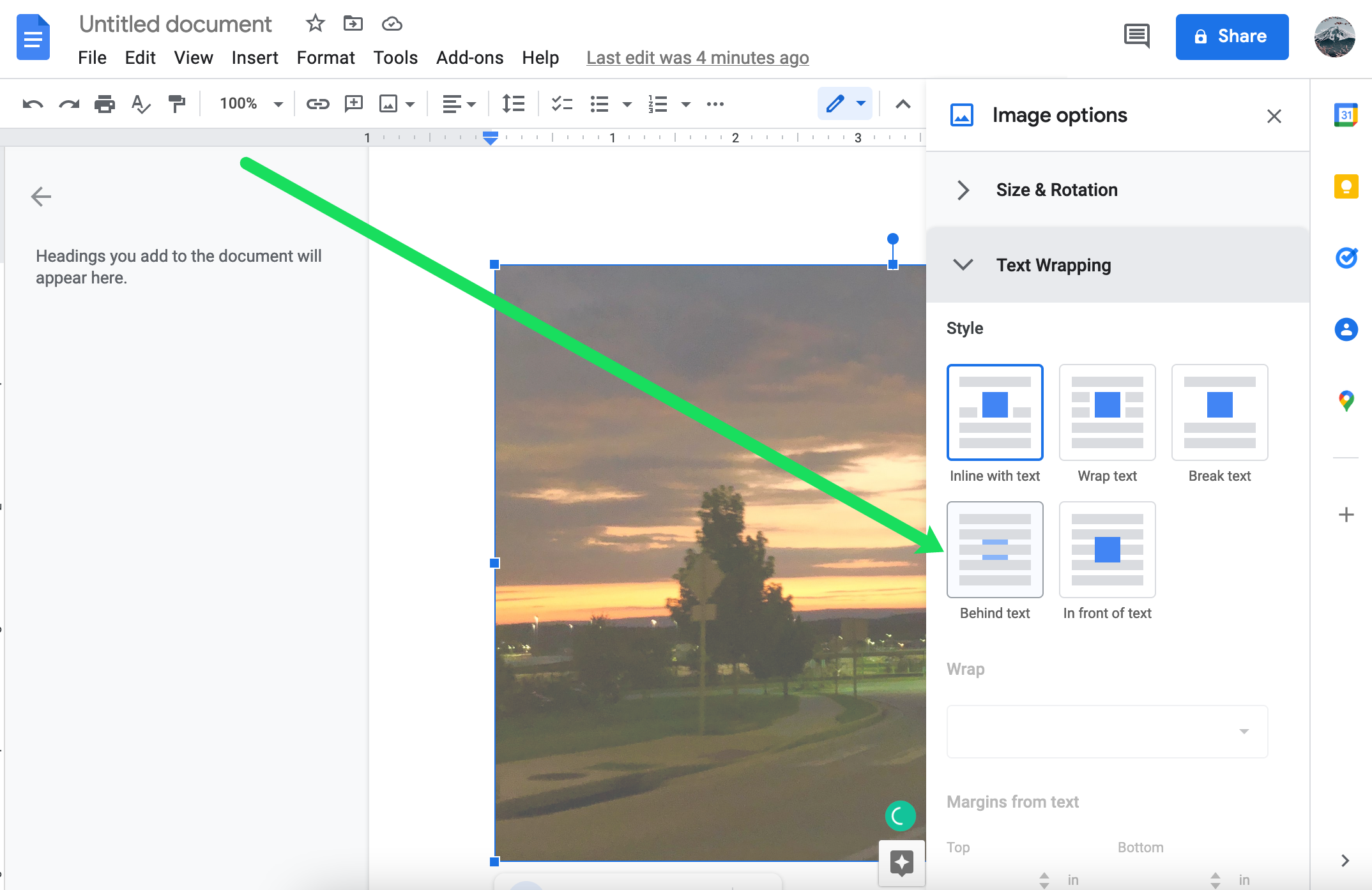 How To Put An Image Behind Text In Google Docs