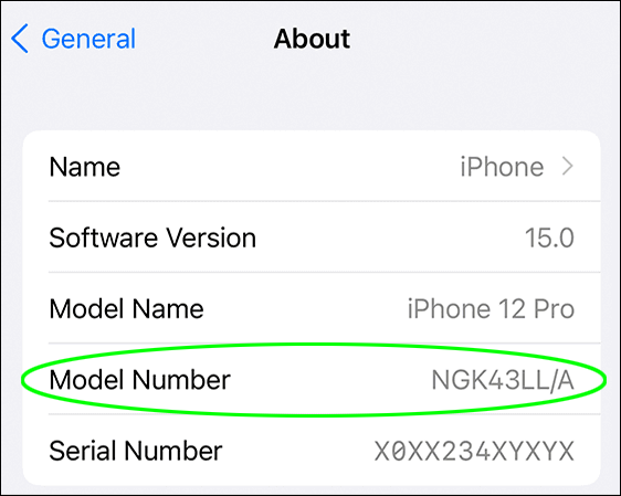 Number iphone model How to