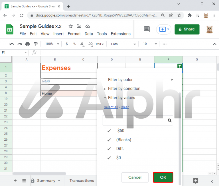 How to Copy Without Hidden Rows in Google Sheets