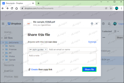 How to Share a Link from Dropbox