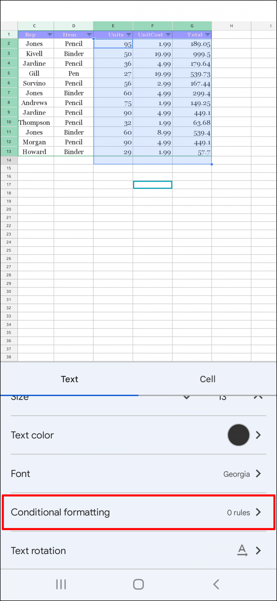 How to Highlight Values That Are Greater or Less Than in Google Sheets