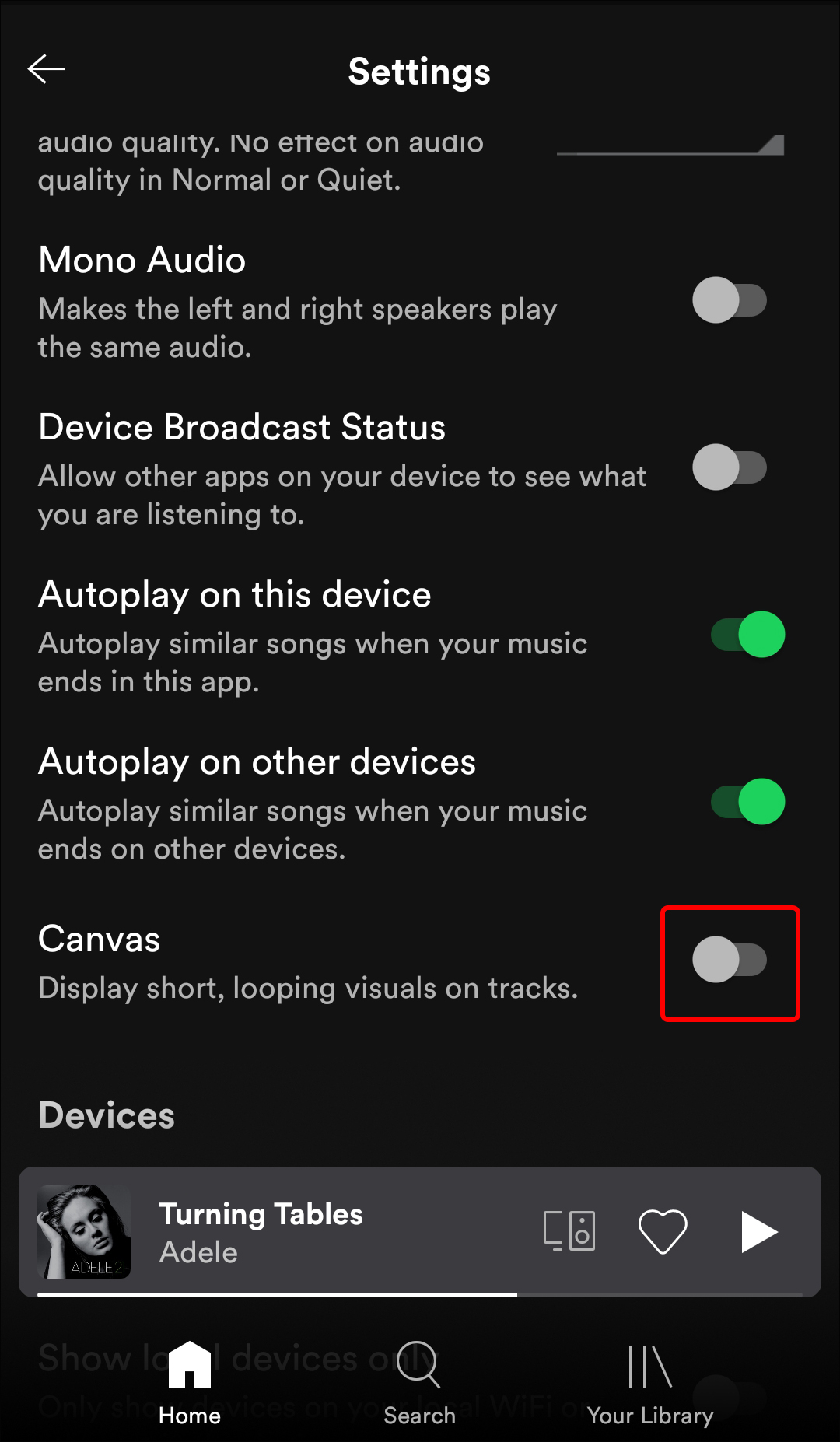 How to Turn On or Off Canvas in Spotify