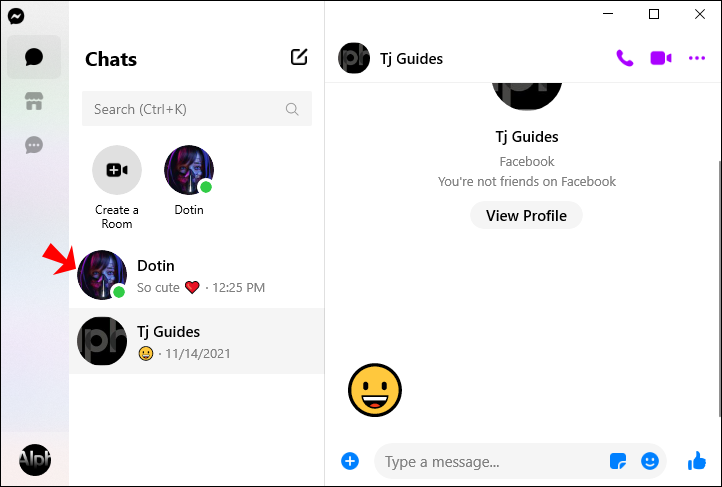 Facebook export chat to computer
