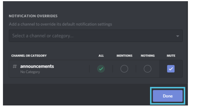 Discord Notification Settings Menu - Done