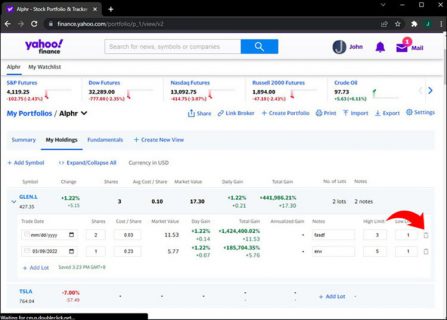 How to Add Shares in Yahoo Finance