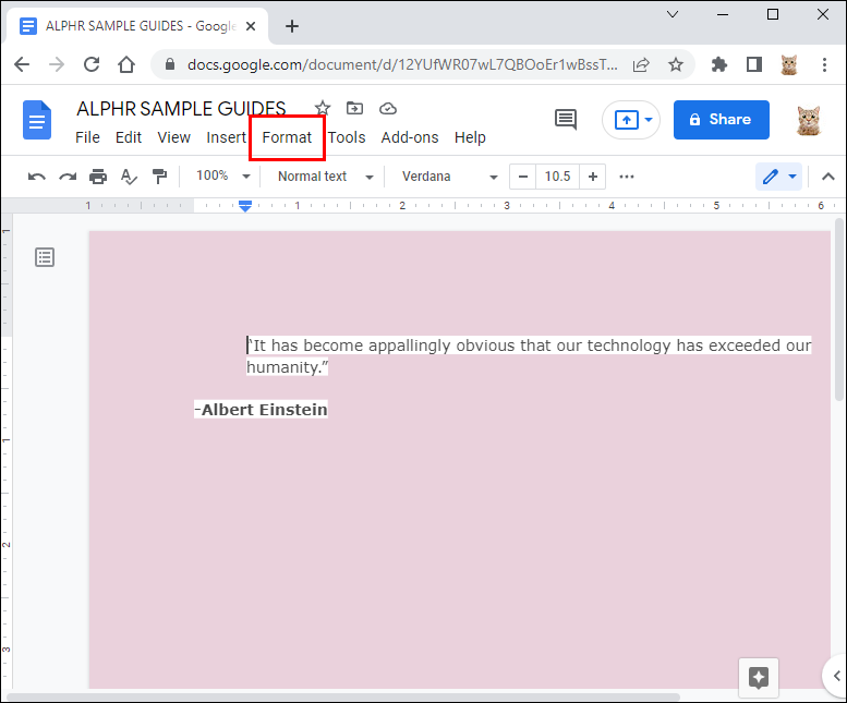 Cách thay đổi background color google docs màu sắc trong Google Docs