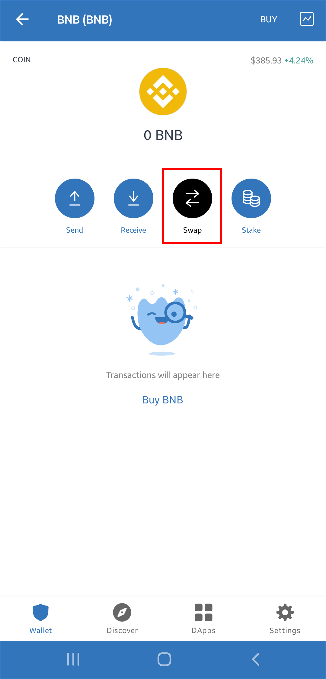 How to Swap BNB to Smart Chain in Trust Wallet