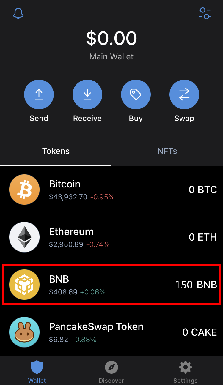 How to Swap BNB to Smart Chain in Trust Wallet