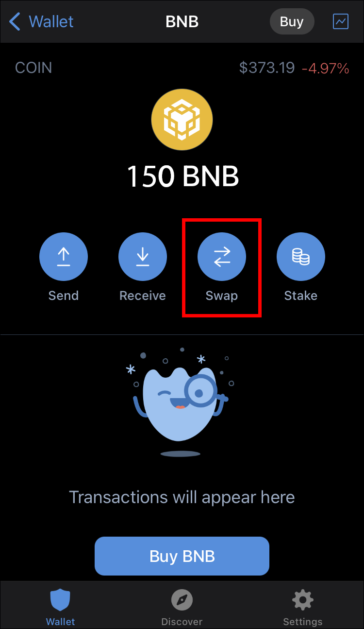 How to Swap BNB to Smart Chain in Trust Wallet