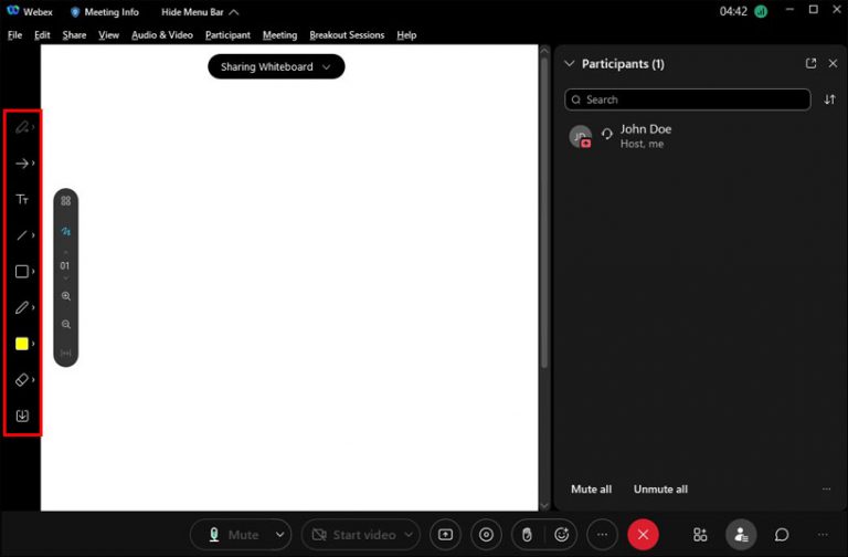 How to Use the Whiteboard in Webex