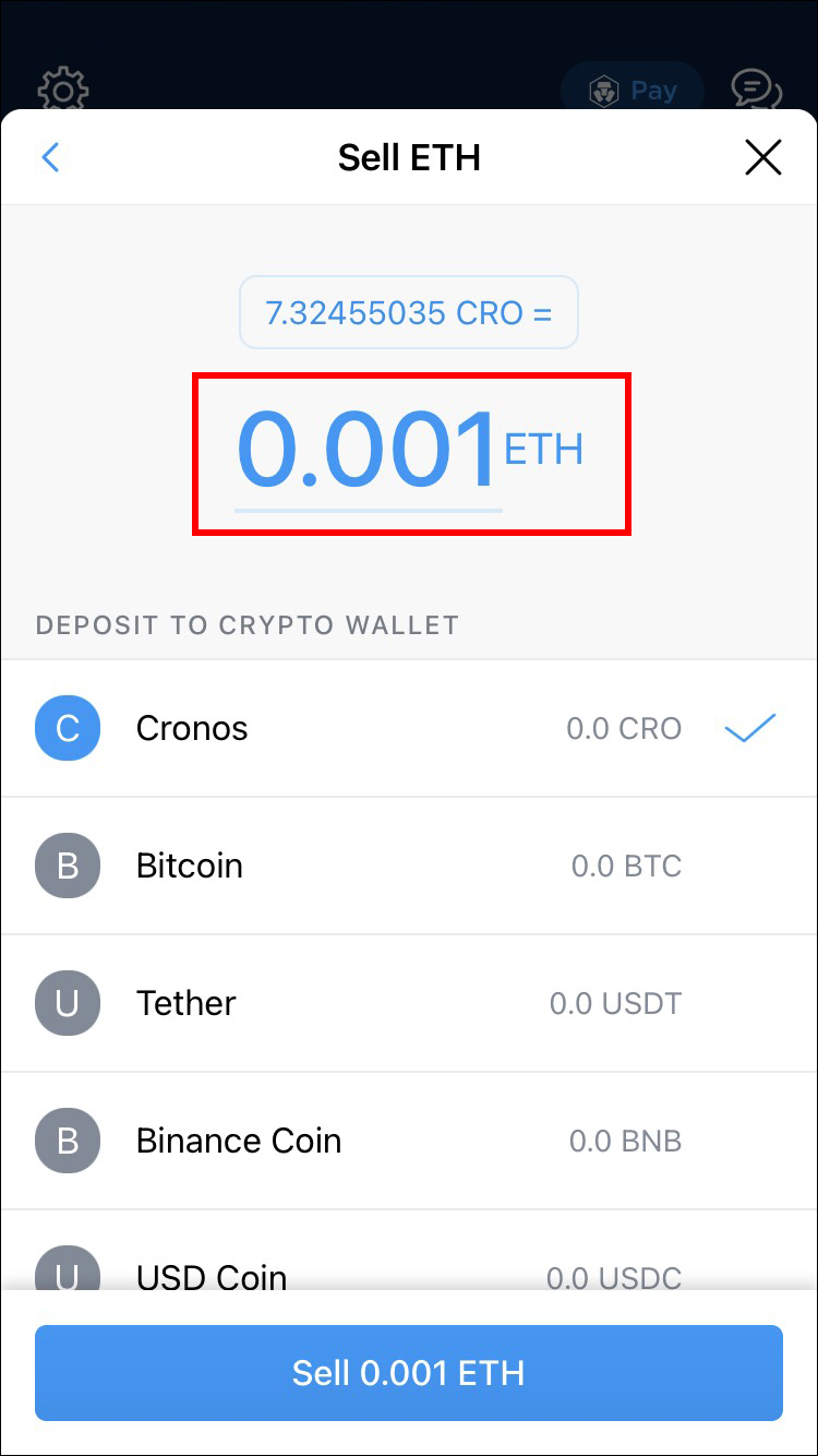 How To Sell Crypto on Crypto.com