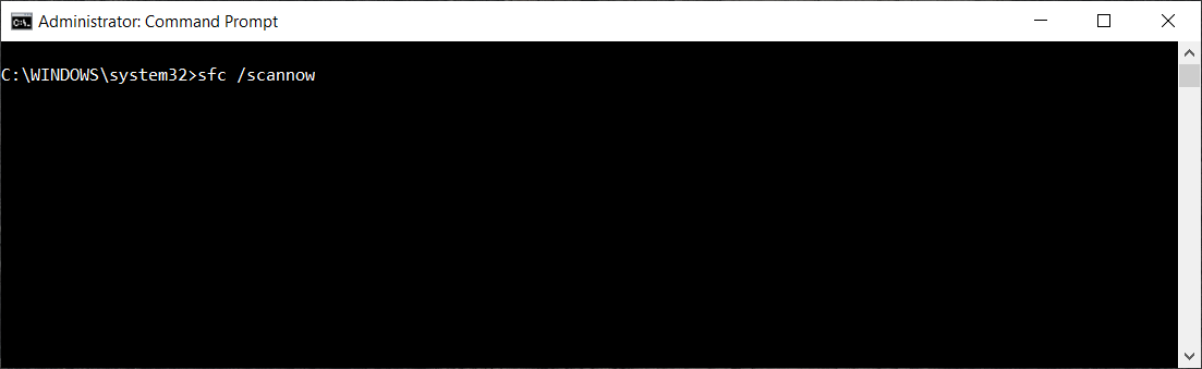 Command Prompt - sfc scannow