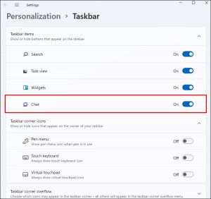 How to Remove Chat from the Taskbar in Windows 11