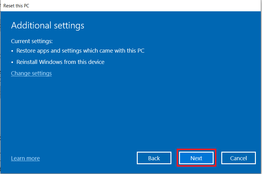 How do I reset Windows 10 but keep games?