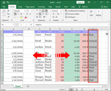 How To Rearrange Columns in Excel