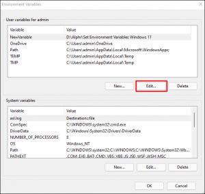 How To Set Environment Variables in Windows 11