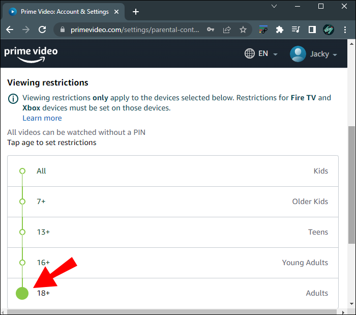 Prime video pin not working online