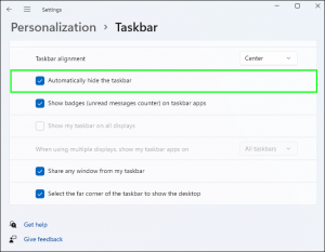How to Make the Taskbar Smaller in Windows 11