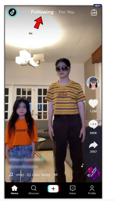 TikTok Profile - Following page