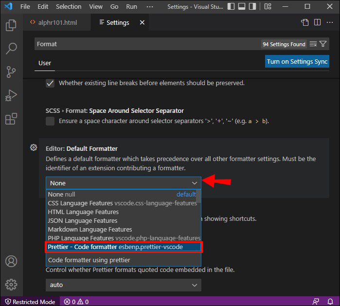 How To Auto-Format Code in VS Code