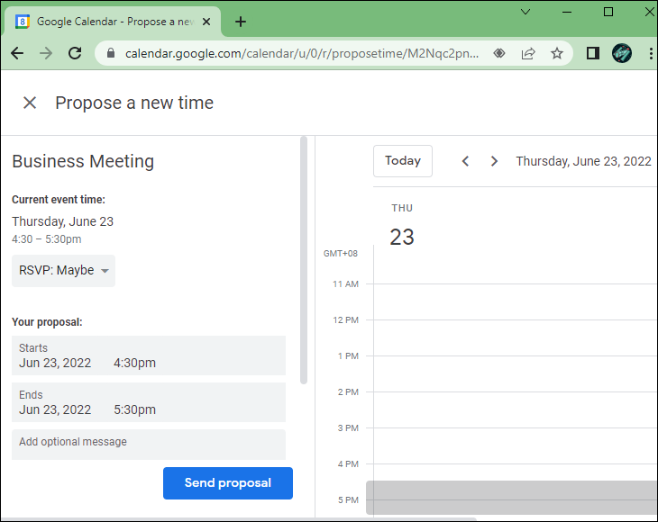 How To Propose a New Meeting Google Calendar